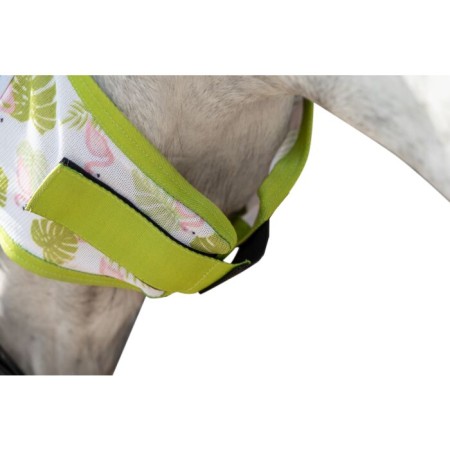 Máscara Con Orejas HKM Flamingo Verde/Rosa | Equestrian | Calvet Animales