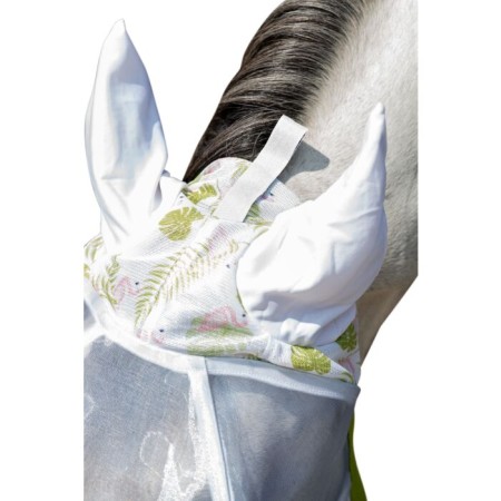 Máscara Con Orejas HKM Flamingo Verde/Rosa | Equestrian | Calvet Animales