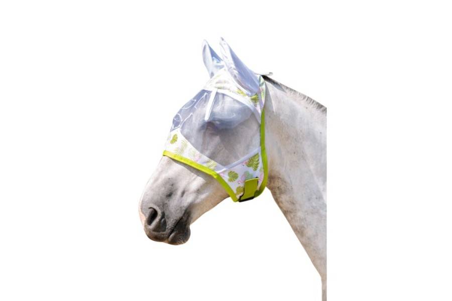 Màscara Amb Orelles HKM Flamingo Verda/Rosa | Equestrian | Calvet Animals i Plantes