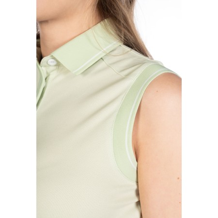 Polo Mujer Manga Corta HKM Catherine Verde Pistacho | Equestrian | Calvet