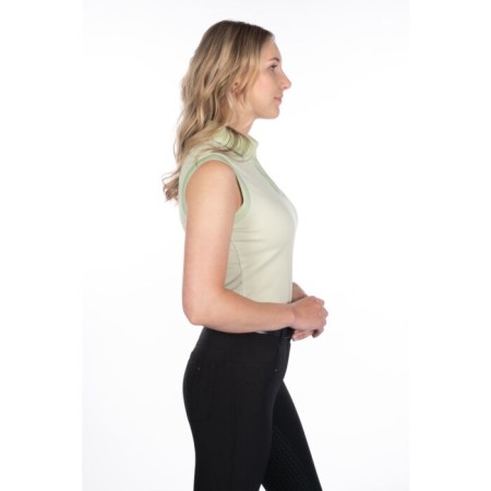 Polo Mujer Manga Corta HKM Catherine Verde Pistacho | Equestrian | Calvet