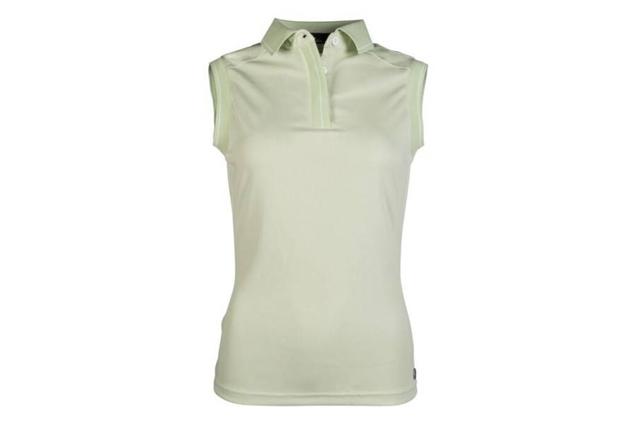 Polo Mujer Manga Corta HKM Catherine Verde Pistacho | Equestrian | Calvet