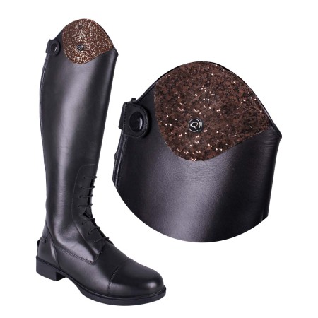Top Intercambiable Botas QHP Romy Sparkle Cocoa | Equestrian | Calvet