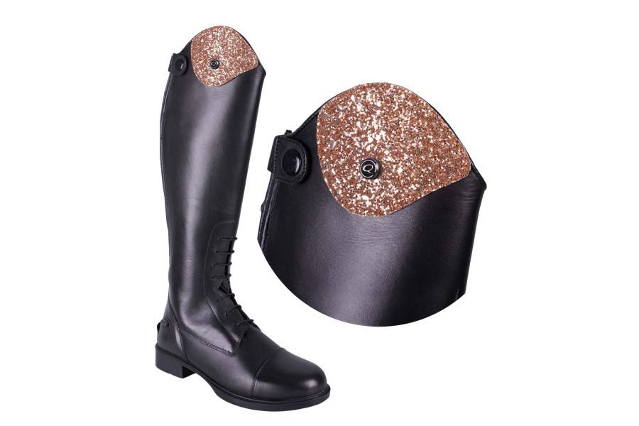 Top Intercambiable Botas QHP Romy Sparkle Rose Gold | Equestrian | Calvet