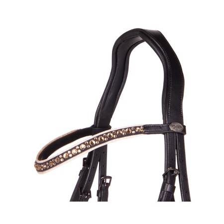 Brida Montar QHP Orlando Negra/Beige | Calvet Animales y Plantas