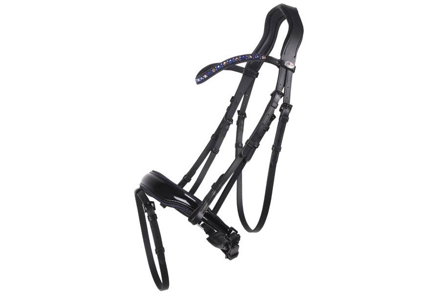 Brida Montar QHP Orlando Negra/Azul Marino | Calvet Animales y