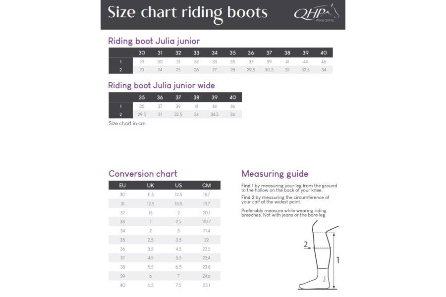 Botas QHP Julia Junior Negra | Calvet Animales y Plantas