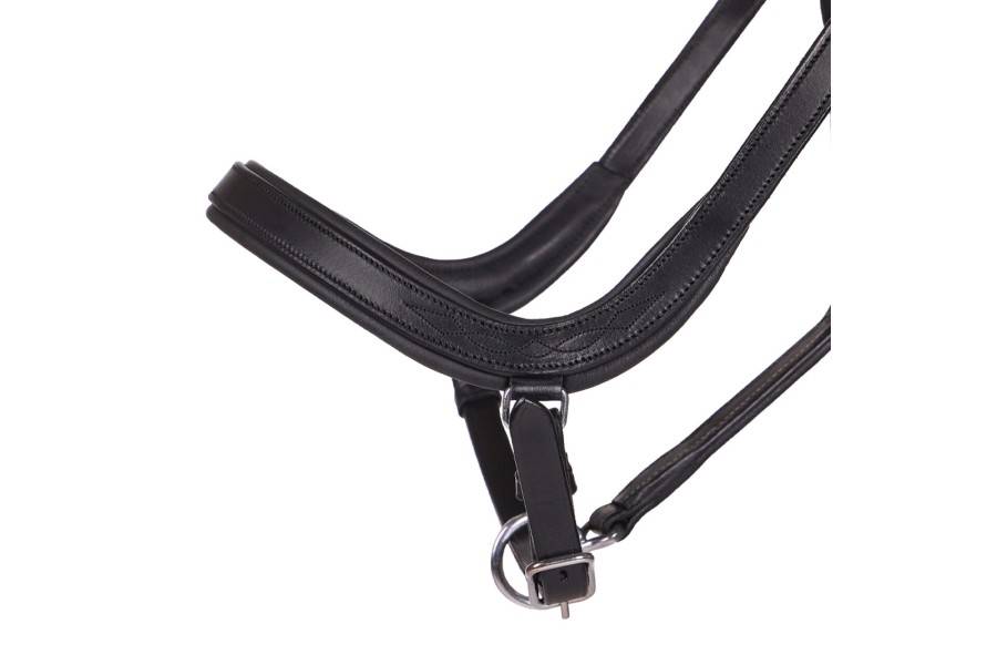 Cabezada Cuadra Cuero QHP Salerno Negra | Calvet Animales y