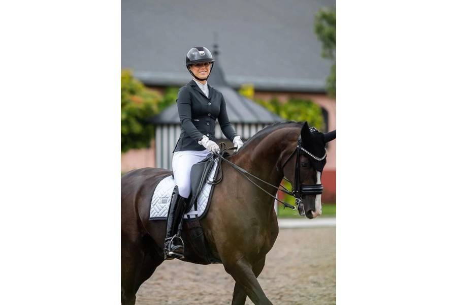 Sudadero Doma Equestrian Stockholm Modern Blanco/Negro | Calvet