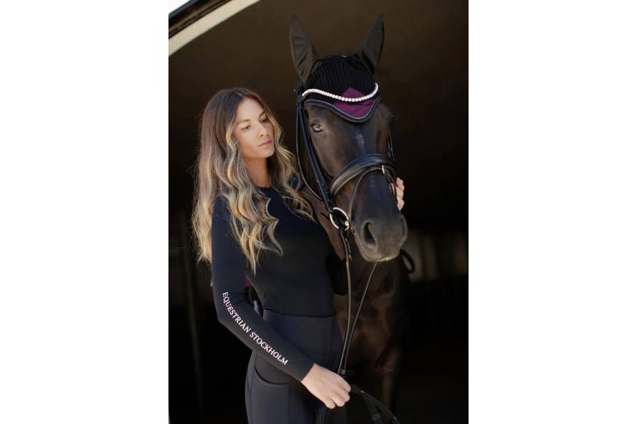 Base Layer Equestrian Stockholm Dynamic Manga Larga Negro |