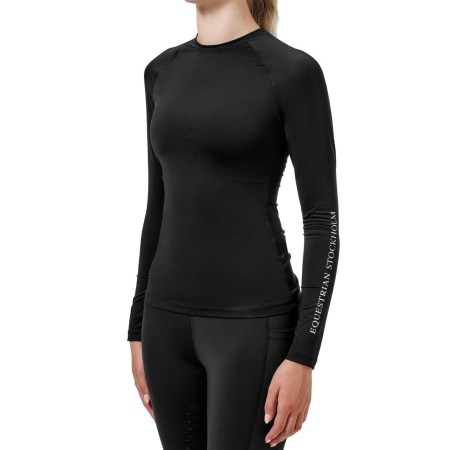 Base Layer Equestrian Stockholm Dynamic Manga Larga Negro |