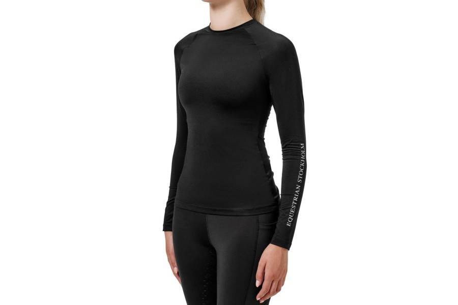 Base Layer Equestrian Stockholm Dynamic Manga Larga Negro |