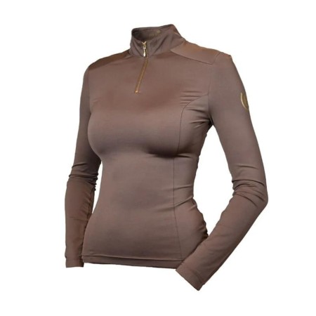 Samarreta Dona Màniga Llarga Equestrian Stockholm UV Protection Champagne | Calvet