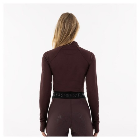 Samarreta Dona Màniga Llarga BR Franka Zip-Up Fudge | Calvet Animals i Plantes