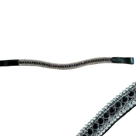 Frontalera Inglesa Cristal FI-3035 Negra | Calvet Animales y