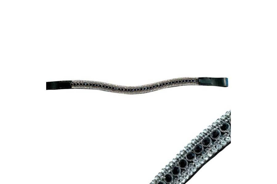 Frontalera Inglesa Cristal FI-3035 Negra | Calvet Animales y