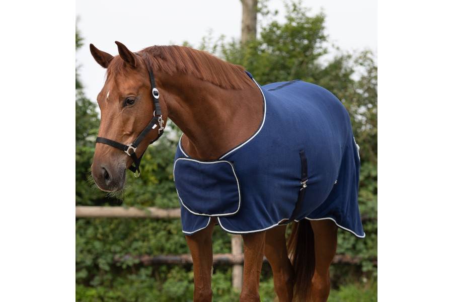  Polar | Manta Caballo Polar QHP Ornament Azul Marino/Plata |