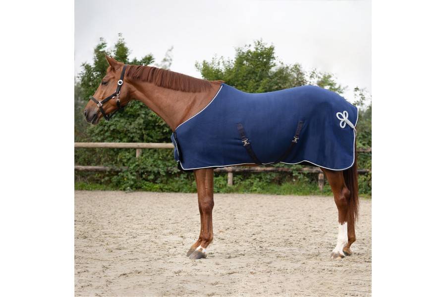  Polar | Manta Caballo Polar QHP Ornament Azul Marino/Plata |