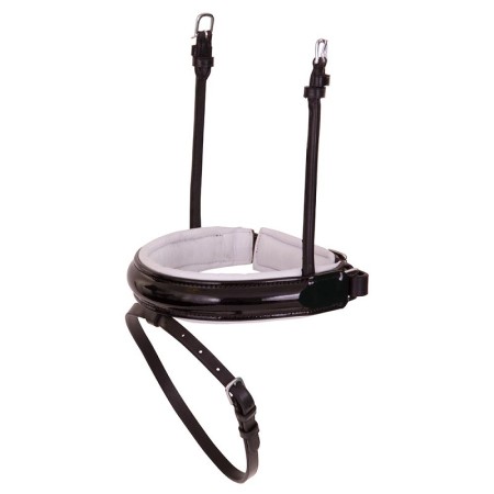 Muserola Anglesa BR Crank Xarol Blanca/Negra | Morralles