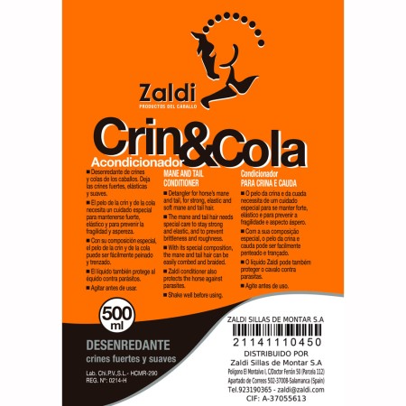 Acondicionador Crin y Cola 0,5 L Zaldi