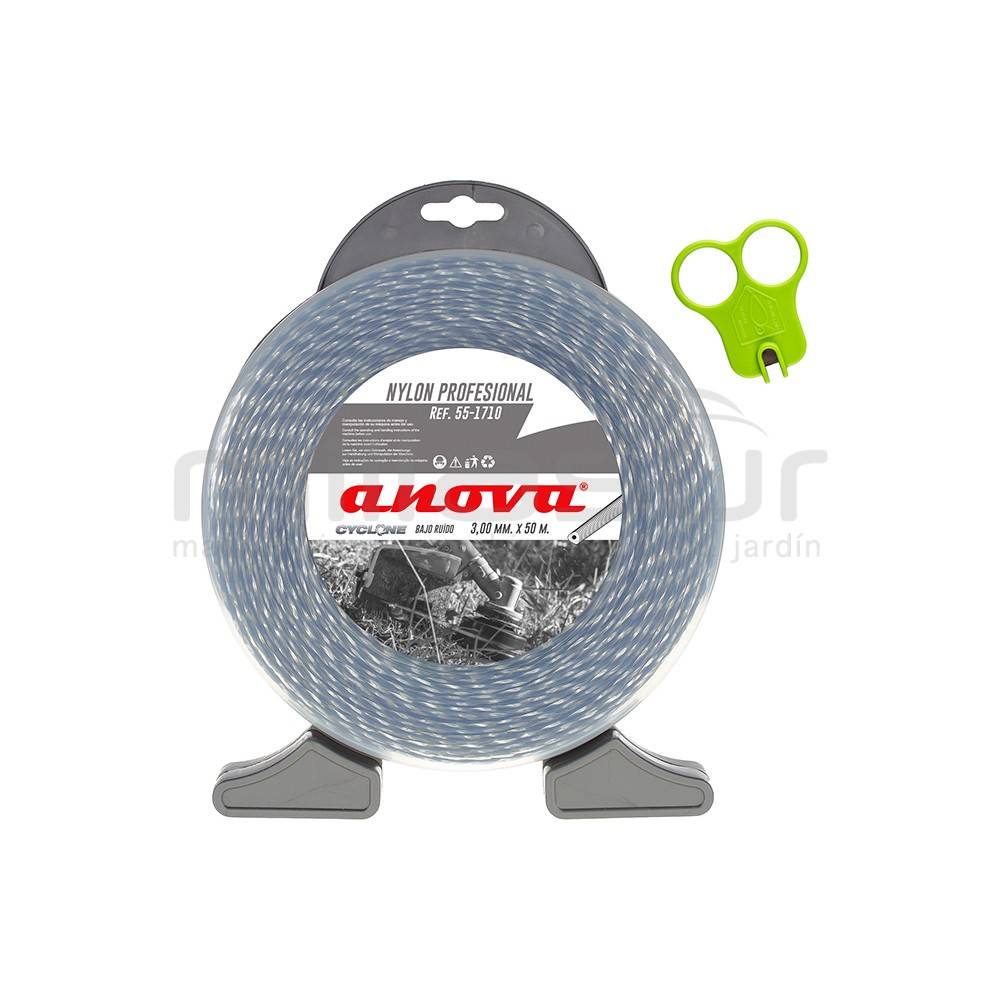 Hilo Desbrozadora Anova Cyclone 3,00mm 50m | Huerto y Jardín. Calvet